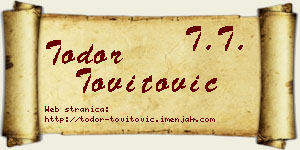 Todor Tovitović vizit kartica